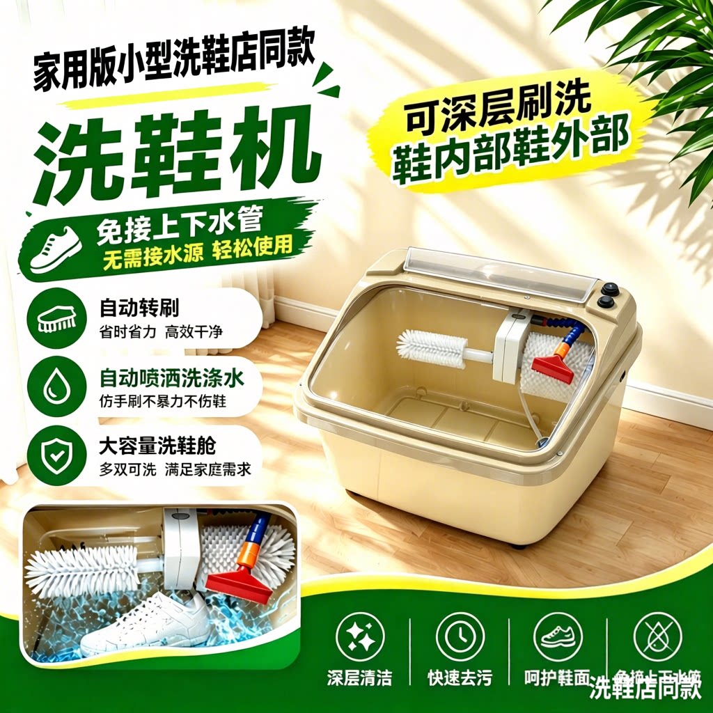 免拆鞋带洗鞋设备小户型洗运动鞋