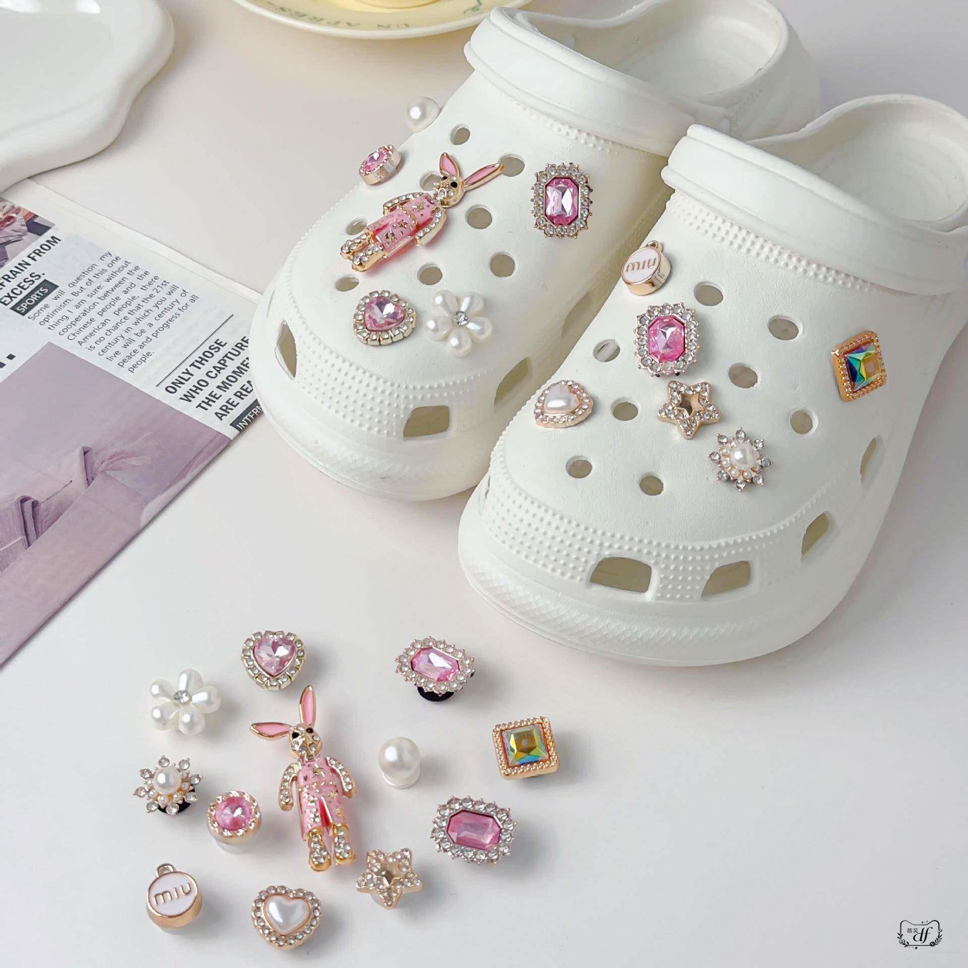 洞洞鞋配饰适配crocs女装饰diy鞋扣花鞋饰一套卡扣网红高级感鞋花图片