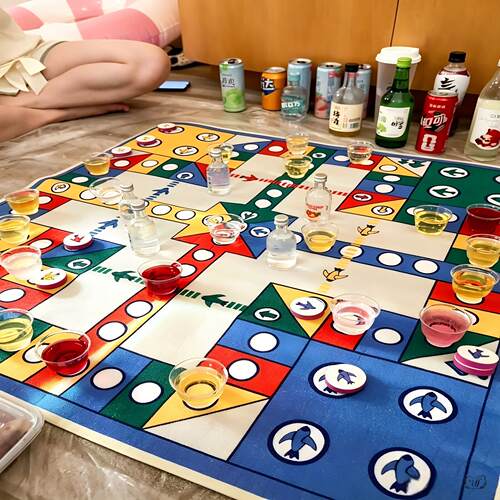 【酒桌飞行棋】年轻人地毯飞行棋大尺寸朋友聚会喝酒桌面游戏道具