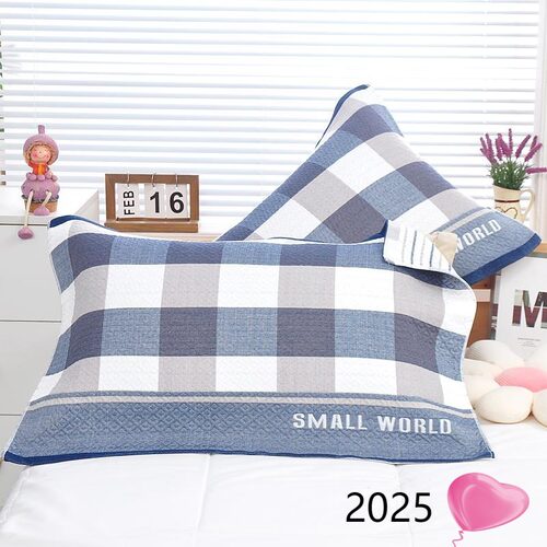 枕巾一对装52×78cm加大加厚2026家用聚酯纤维棉混纱布枕头巾学生