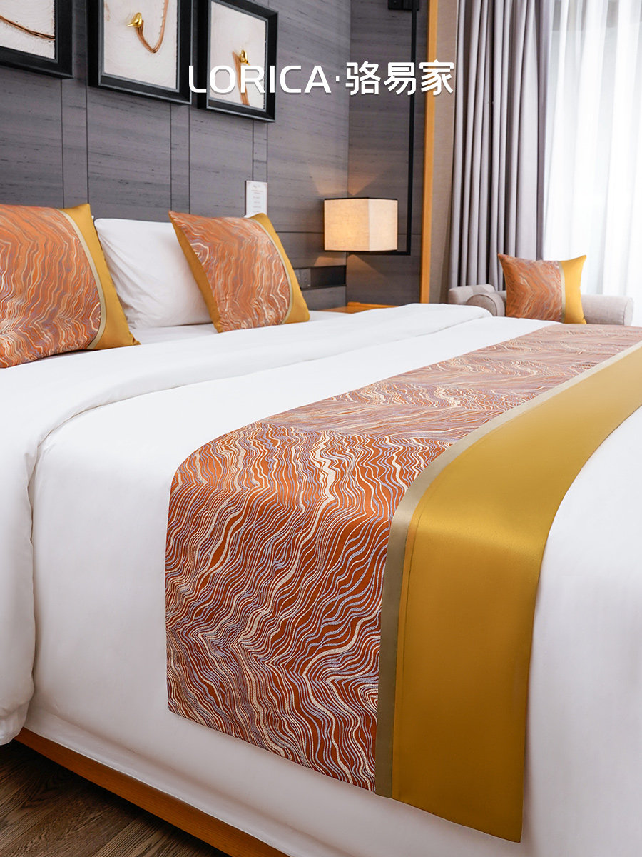 罗一嘉酒店民宿高级无障碍豪华床旗床巾家酒店床毯美容院特别床套