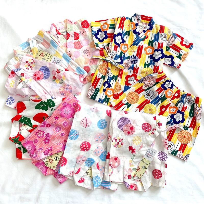 出口日本女童短袖全棉和服套装系带甚平家居服浴衣汗蒸睡衣80-160,童装/婴儿装/亲子装,家居服套装,淘宝优惠券,粉丝福利购,淘宝优惠卷