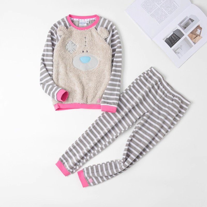 小熊保暖家居服睡衣套7-10岁