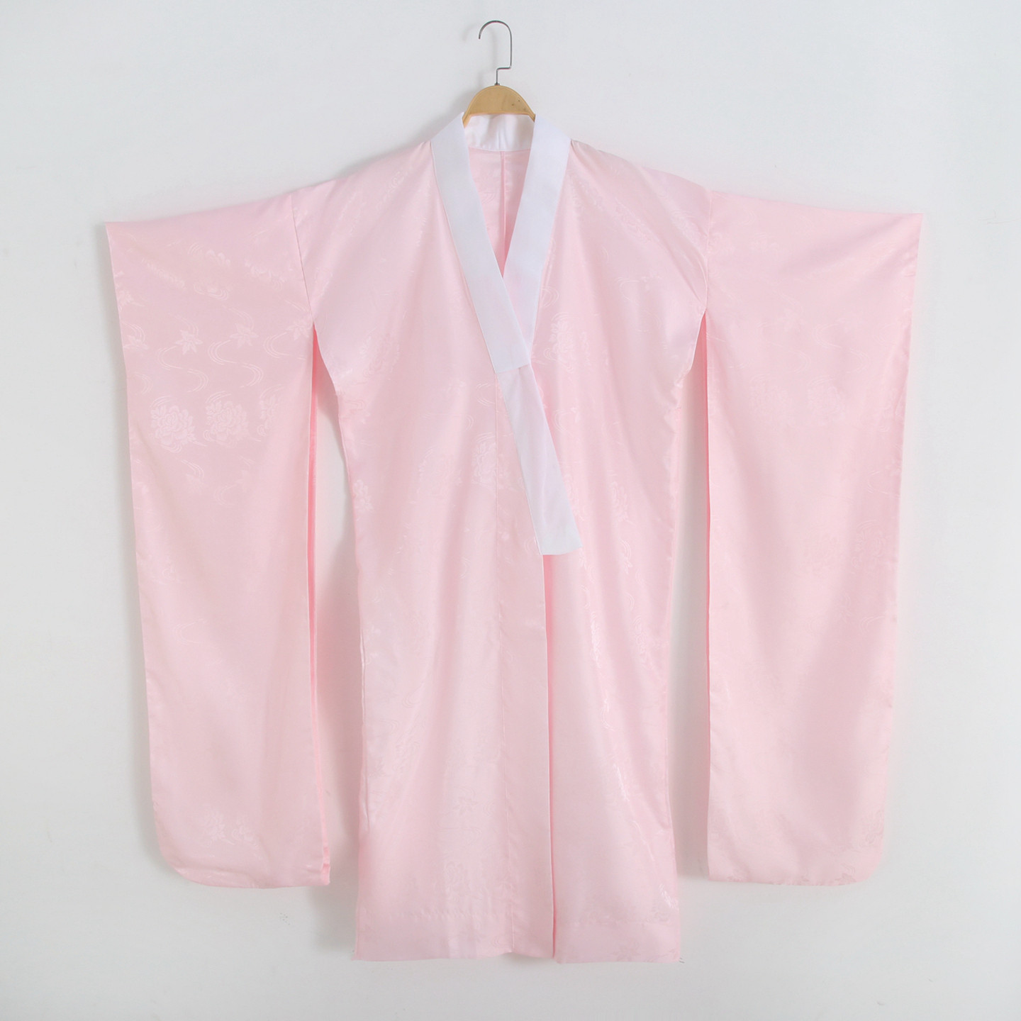 出口日单传统和服内搭长襦袢留袖 粉色长振袖襦袢打底和服
