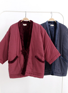 日单半缠和服系绳全棉夹棉绒里