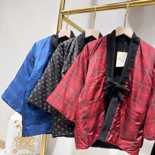 绒里夹棉日式系带家居服棉服上衣