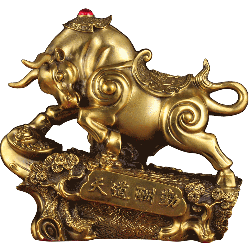 全铜天道酬勤摆件招财客厅