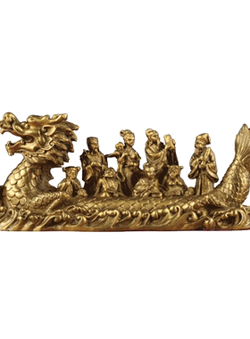 纯铜八仙过海神像家居客厅工艺品