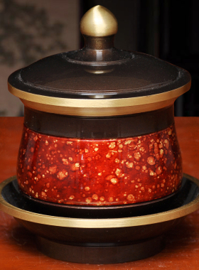 黄铜虹晶圣水杯家用供财神关公供水杯佛道仙净水杯供佛敬神供杯