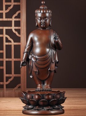 紫铜太子佛摆件铜浴佛释迦摩尼佛像家用寺庙佛堂供奉佛诞浴佛用品
