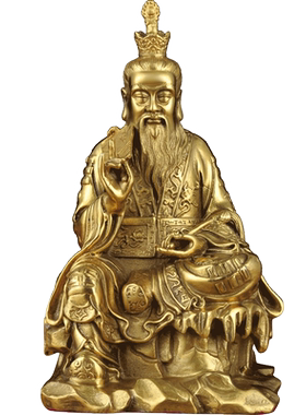 全铜太上老君摆件三清道祖