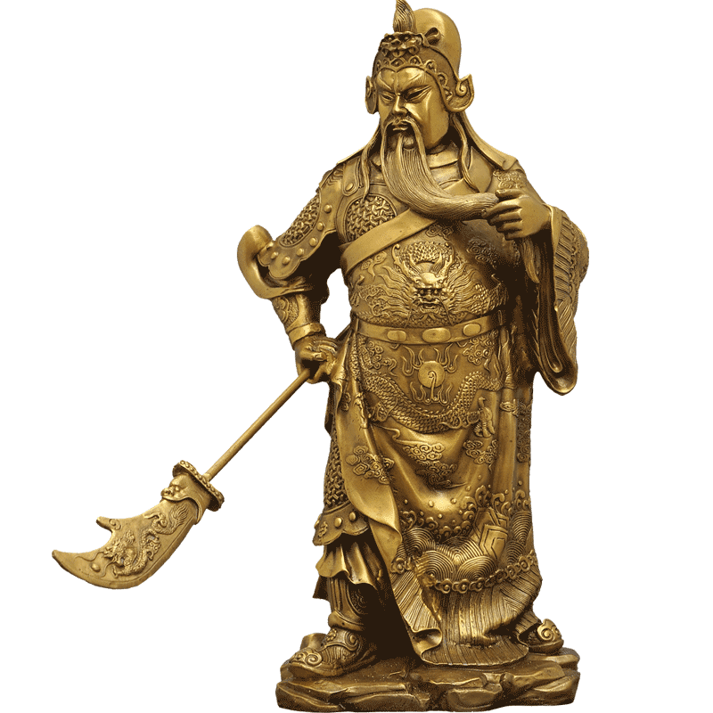 纯铜佛像关羽武财神风水工艺品