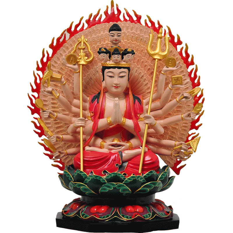 寺庙供奉风水菩萨佛堂玄关观音像