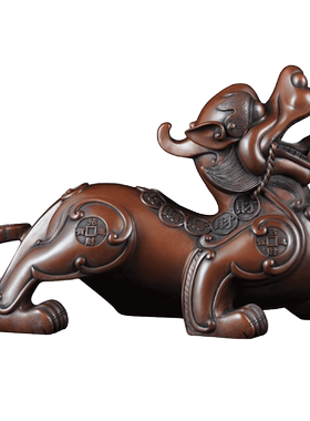 紫铜貔貅摆件风水招财客厅