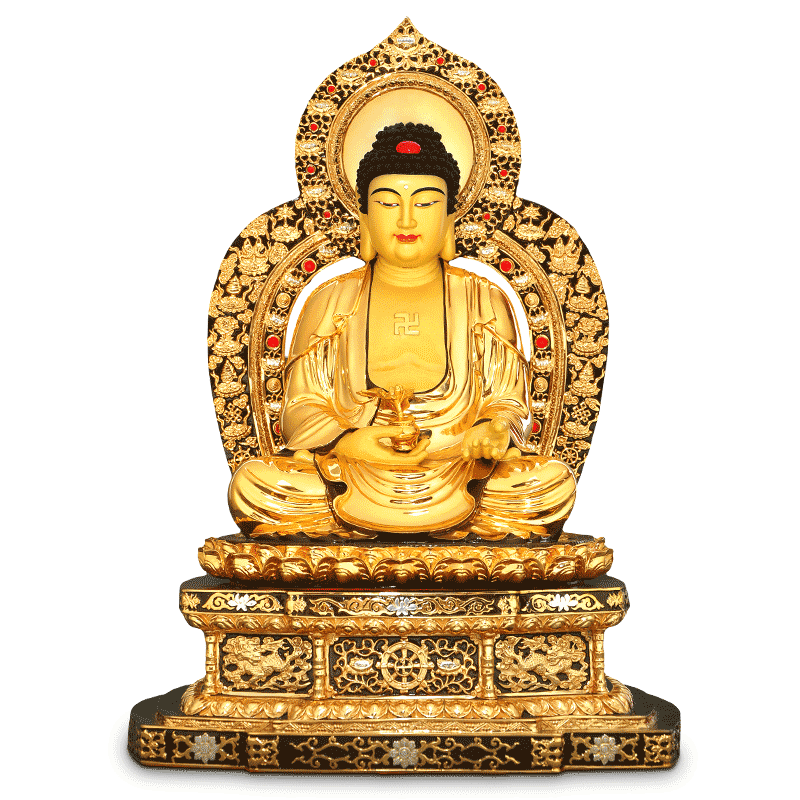 纯铜供奉寺庙如来工艺品三宝佛