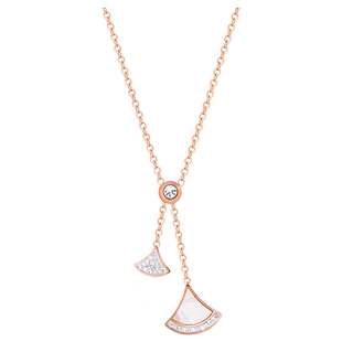 小众品牌项链扇形钛钢新款锁骨链韩国网红ins气质饰品设计感轻奢