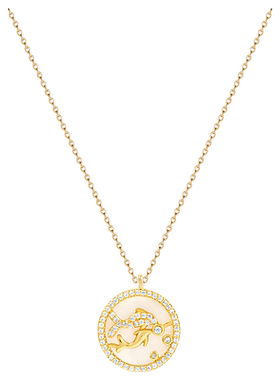 欧拉拉14k金色12星座项链闺蜜十二星运锁骨链简约韩版锆石吊坠