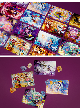 韩国代购 跑跑姜饼人COOKIE RUN 火龙果龙族饼干黑影牛奶卡片20张