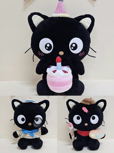 韩国正品 Chococat 巧克力猫 生日蛋糕 画家 冒险家毛绒挂件