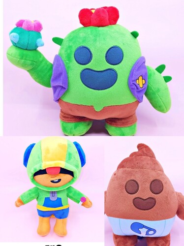 韩国正品Brawl Stars荒野乱斗玩偶公仔斯派克玩偶老鼠里昂挂件