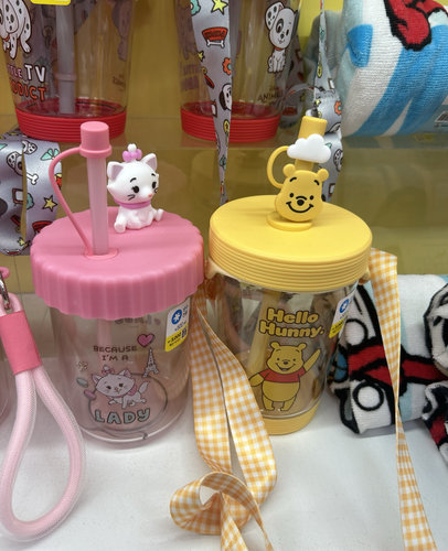 韩国代购新款 正品维尼小熊迪士尼 Pooh随行杯吸管杯水杯500ml