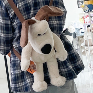 韩国代购正品 gromit掌门狗大款娃娃抱枕大背包方便携带外出娃娃