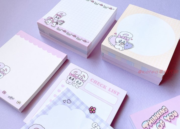 韩国代购正品 estherbunny可爱兔兔简约文具便利贴记事贴留言贴