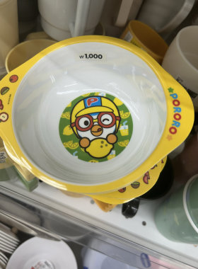 宝宝餐具pororo啵乐乐餐盘密胺