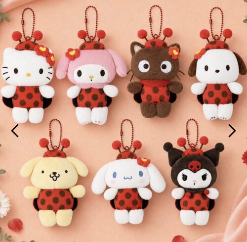 韩国正品 HelloKitty 甲虫 美乐蒂玉桂狗库洛米毛绒公仔挂件