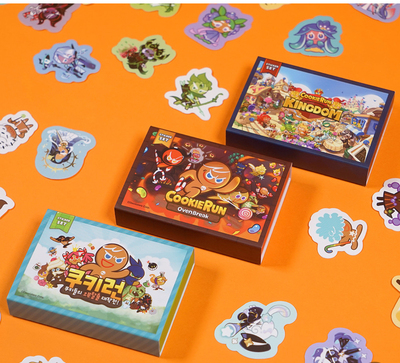 韩国代购跑跑姜饼人cookie run王国 新款可爱手绘插画明信片贴纸