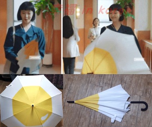 韩国正品柔美的细胞君金高银同款荷包蛋直立雨伞