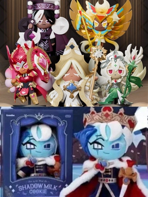 韩国代购跑跑姜饼人cookierun 限定黑影牛奶纯香草饼干模型娃娃