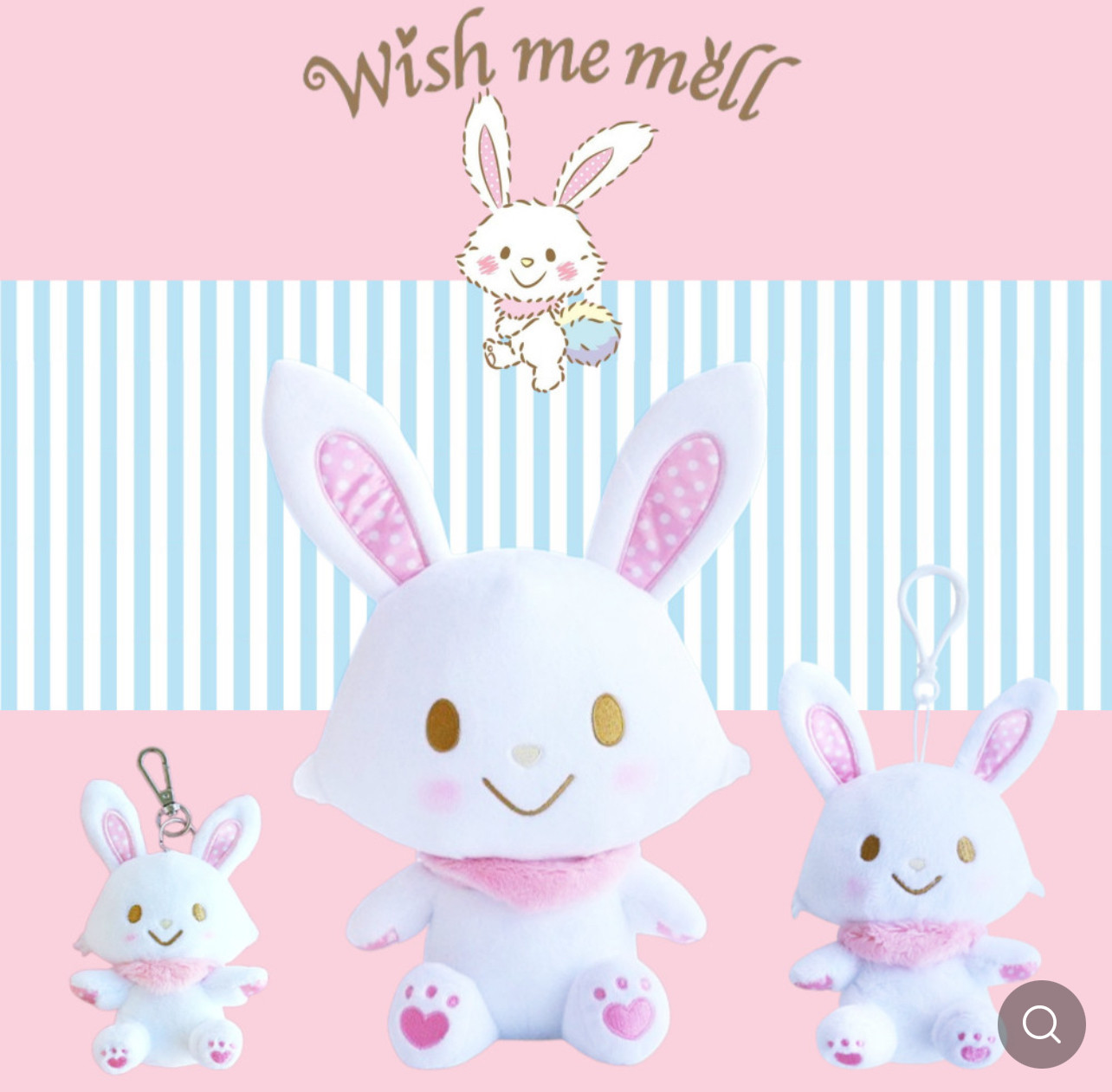 韩国代购三丽鸥Sanrio 许愿兔wish me mell 抱心毛绒公仔玩偶掛图片