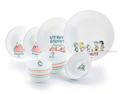 康宁露營史努比snoopy圓碟