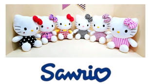 韩国千鸟格hellokitty包包挂件可爱毛绒玩偶哈喽kt公仔
