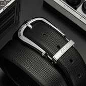 沙驰针扣皮带男真皮腰带2026新款 带 裤 牛皮男士 简约商务牛仔裤