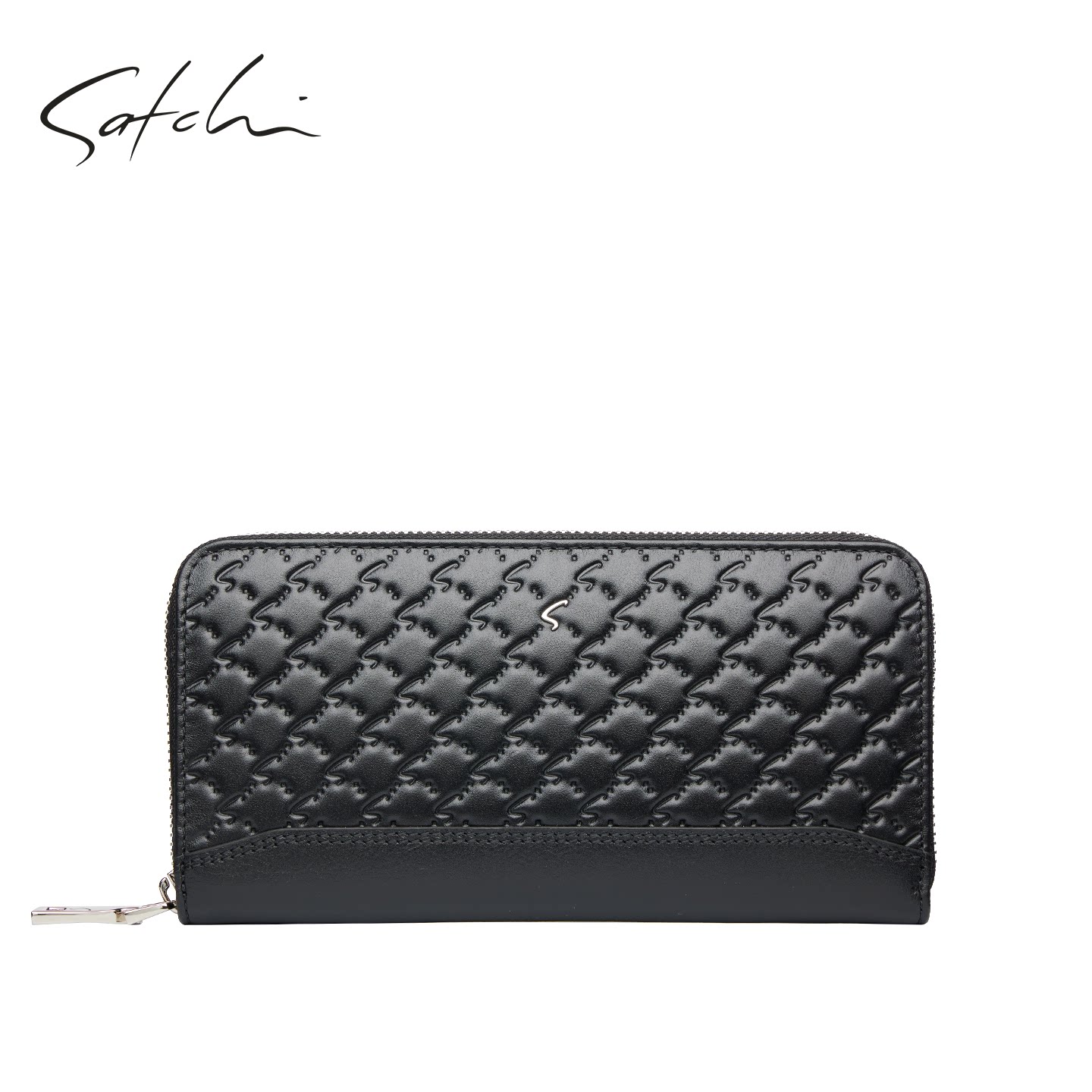 SATCHI/沙驰男包真皮商务时尚多卡位手包青年百搭拉链手拿包