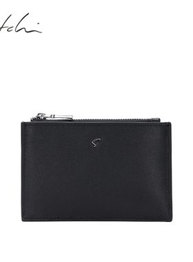 沙驰男包真皮商务时尚零钱包头层牛皮简约多卡位青年官方正品卡包