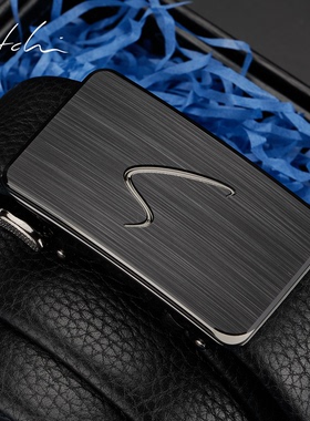 【新年礼物】沙驰头层牛皮男士皮带2026新款自动扣腰带商务休闲男