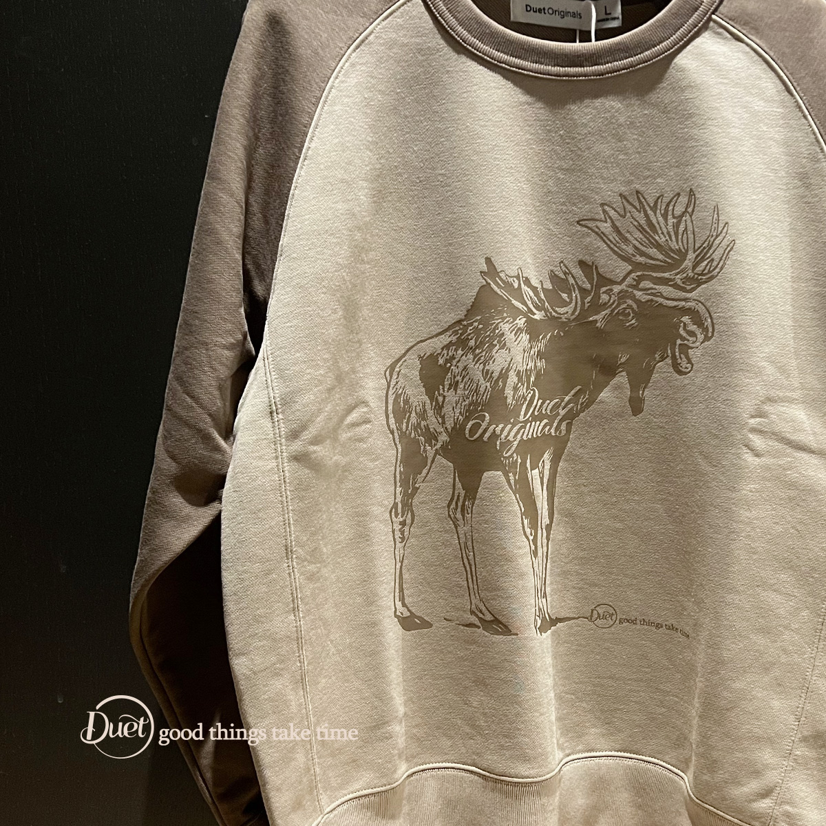 品牌毛圈插肩纯棉休闲卫衣/绒衫