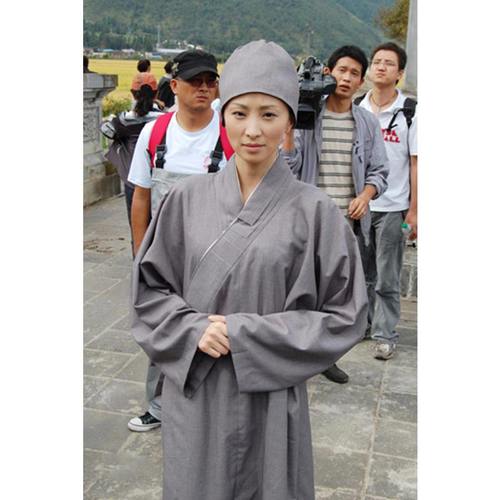 尼姑服 素衣 禅意 出家人的衣服女款尼姑鞋 尼姑帽尼姑服装女套装 - 封面