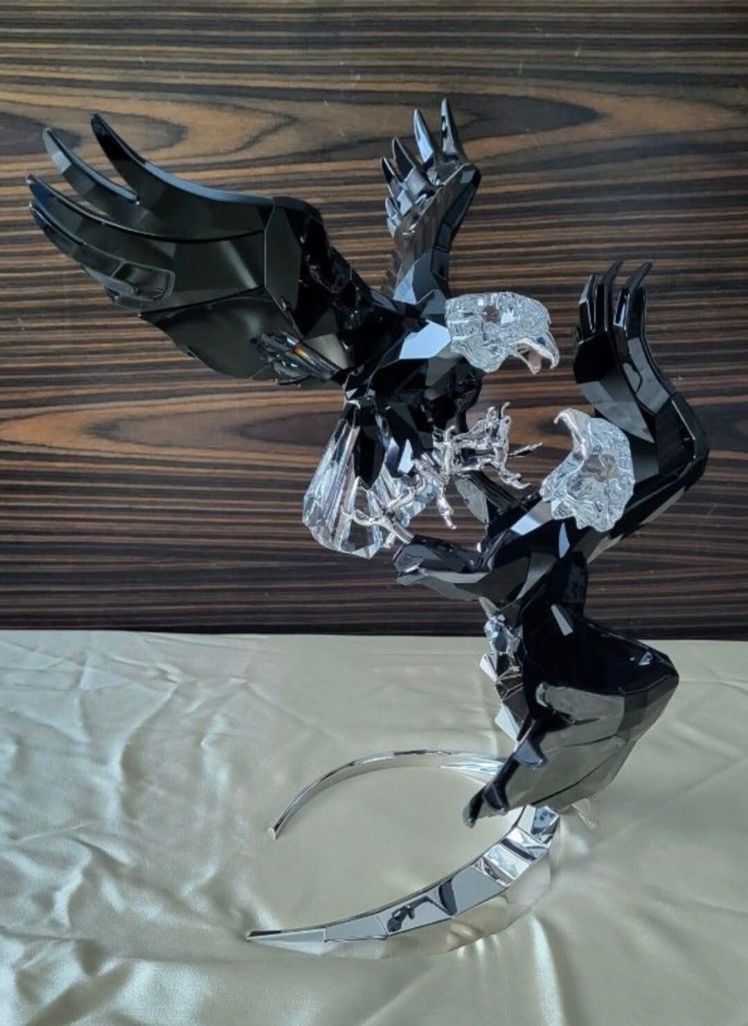 水晶绝版二只鹰家居摆件全新正品 5063130