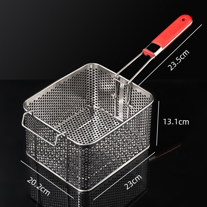 不锈钢81炸篮油炸锅炸网炸框过滤网油炸网筛油炸漏勺炸薯条商用
