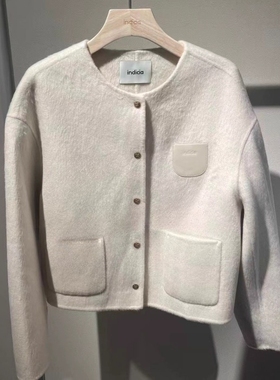 现货~indicia标记国内代购专柜正品25冬款羊毛大衣外套F2D5DY526C