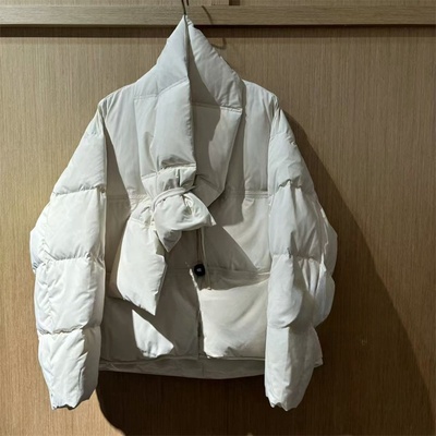 闪发现货~商场同款indicia标记25冬款廓形围巾羽绒服女F2D4YR674C