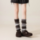 袜套女秋冬款 渐变灰色堆堆袜子辣妹风ins冬季 保暖中筒腿套小腿袜