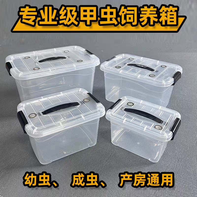 甲虫饲养箱独角仙锹甲专业爬虫箱兜虫可透气饲养盒幼虫产房爬宠箱