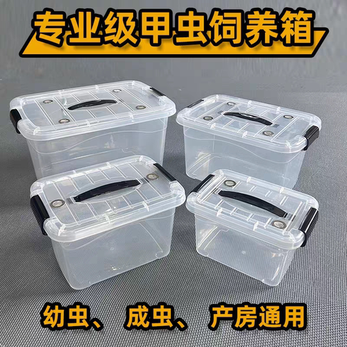 甲虫饲养箱独角仙锹甲专业爬虫箱兜虫可透气饲养盒幼虫产房爬宠箱