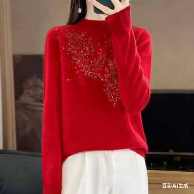 品牌女装高端2025新款毛衣秋冬针织衫上衣女秋冬内搭打底衫