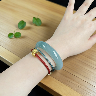 “风轻云淡”缅甸玉手镯子翡翠珠宝女款贵妃送妈妈真玉正品处理